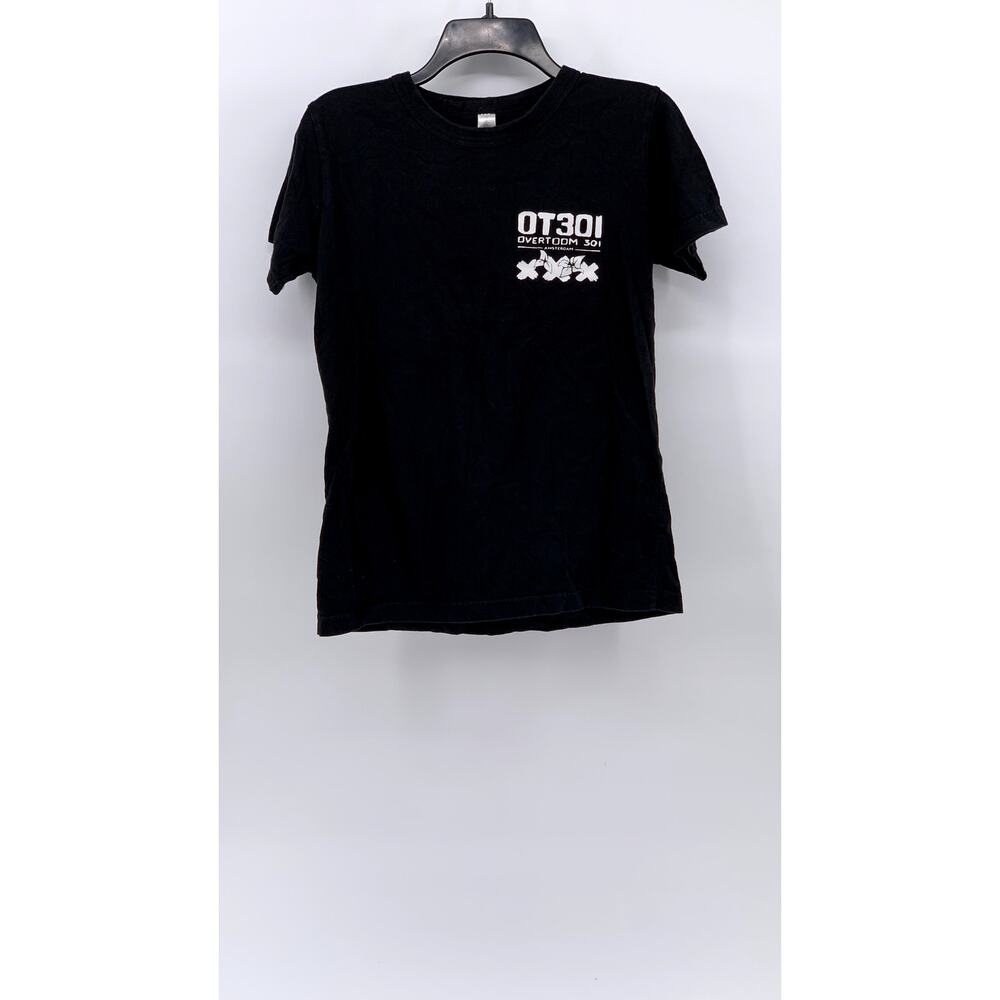 B&C COLLECTION Women's Black Overtoom 301 Graphic T-Shirt SZ L